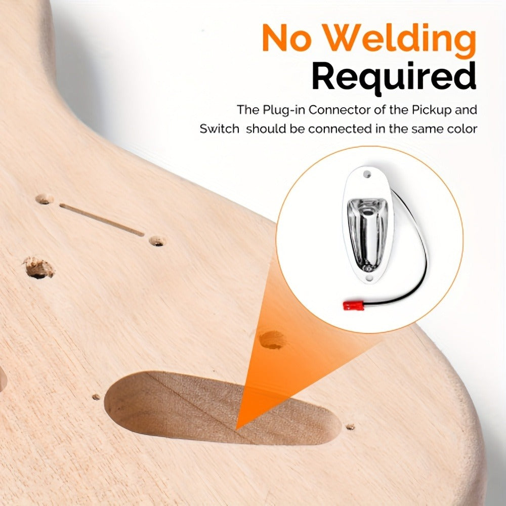 Electric Guitar, Glarry, DIY, Kit for Lessons and Practice for Home Practice, Rehearsal detail image - detail view 17