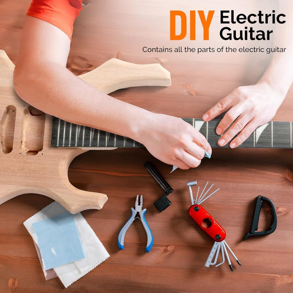 Electric Guitar, Glarry, DIY, Kit for Lessons and Practice for Home Practice, Rehearsal detail image