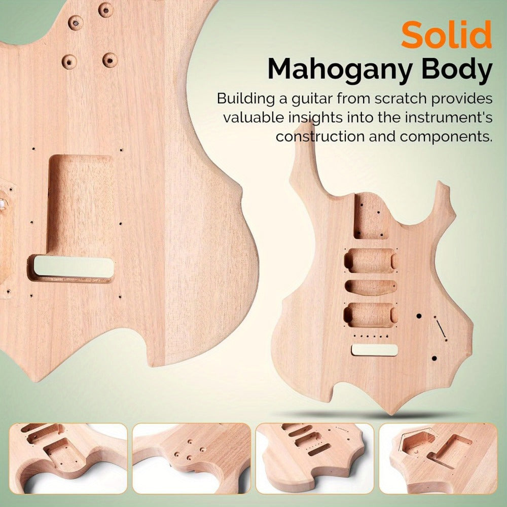 Electric Guitar, Glarry, DIY, Kit for Lessons and Practice for Home Practice, Rehearsal detail image - detail view 4