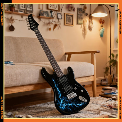 Electric Guitar shown in the Daily Casual Series Lightning Blue Guitar option