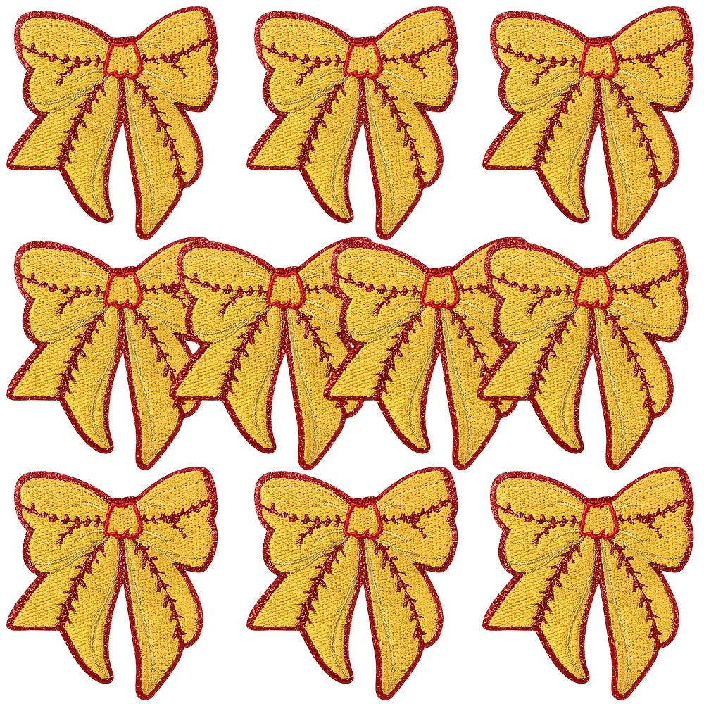Embroidered Patch - Patches Set of 10 - Sports Bow Baseball Football Rugby Iron-On Sew-On - product detail view 11