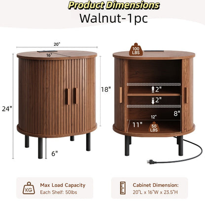 End Table with Charging Station for Work, Display, and Everyday Use in Living Room detail image