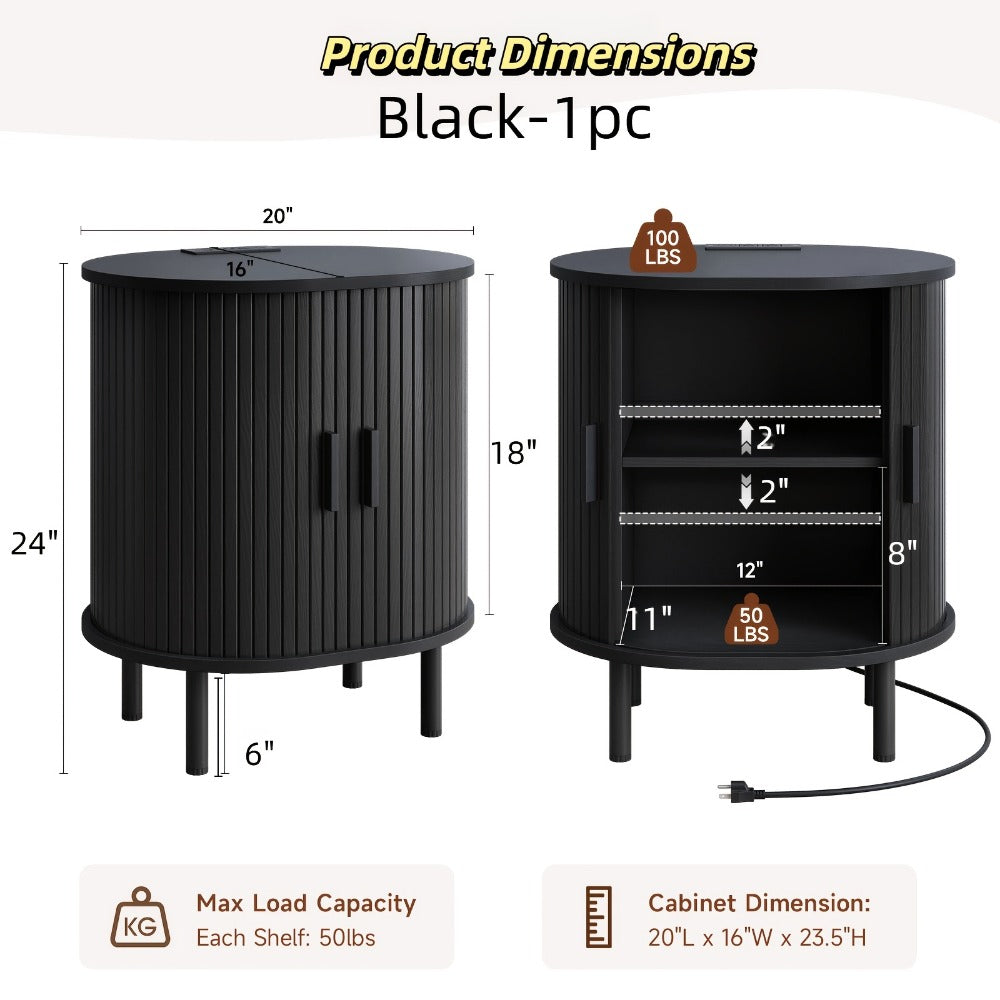 End Table with Charging Station for Work, Display, and Everyday Use in Living Room detail image - detail view 4