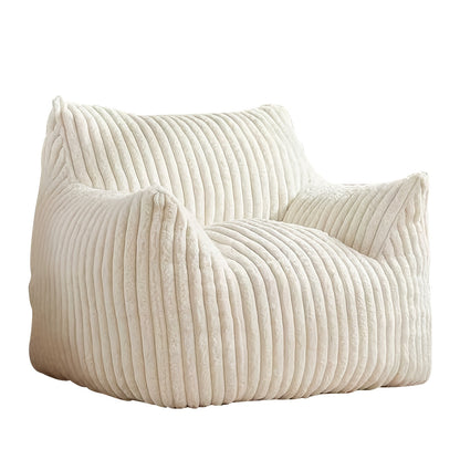 Bean Bag Chair shown in the Beige - Without Footrest option