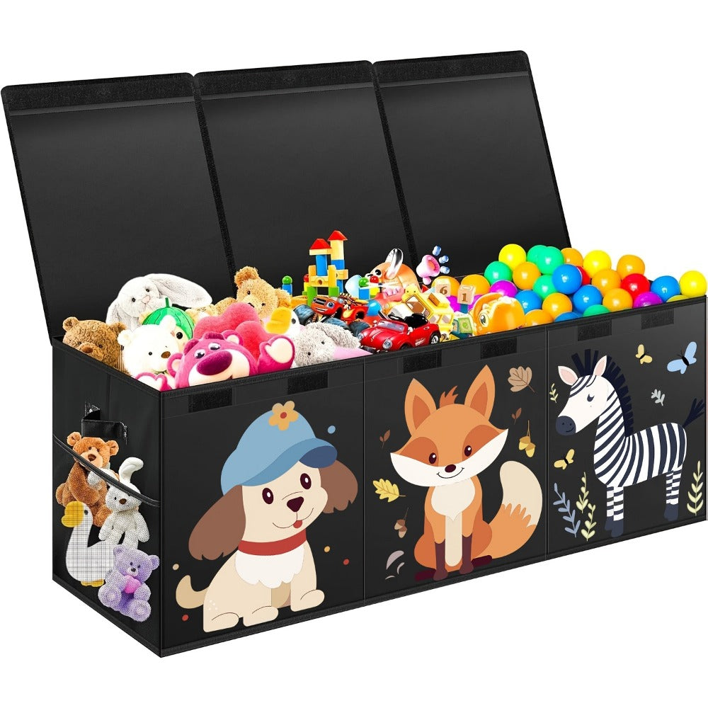 Extra-Large Kids Toy Storage Chest with Secure Lid for Kids' Room detail image - detail view 3