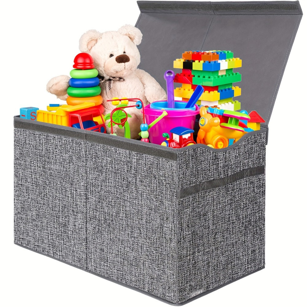 Extra-Large Kids Toy Storage Chest with Secure Lid for Organized Everyday Storage detail image - detail view 7