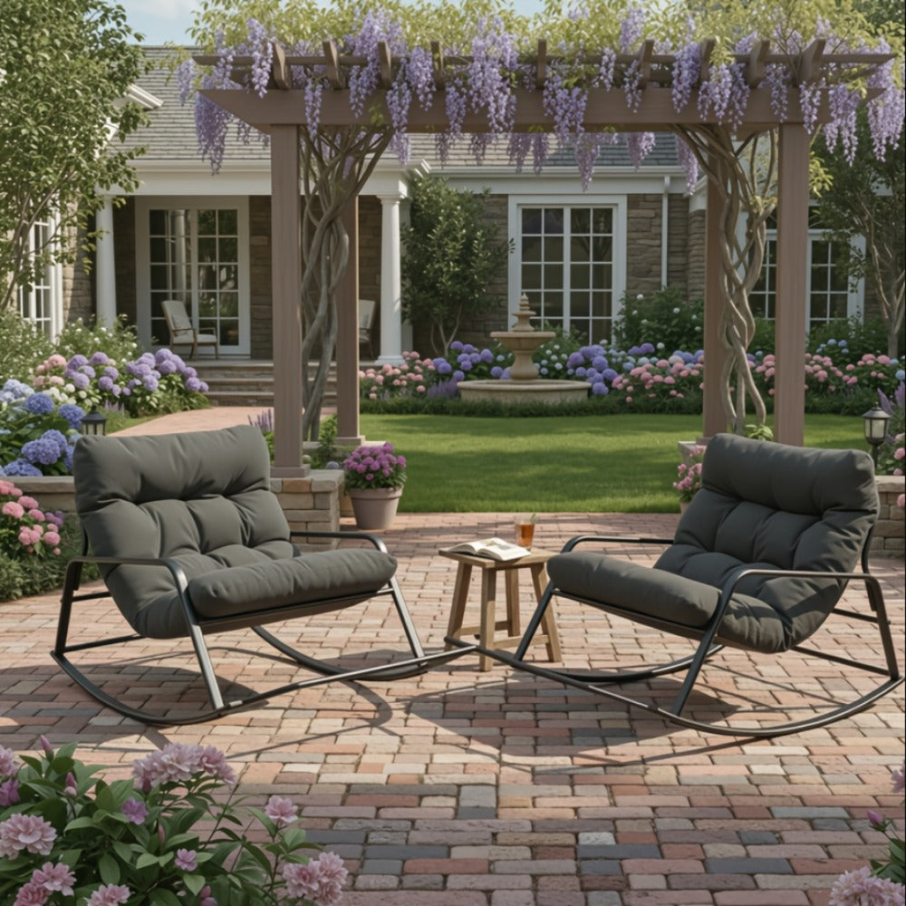 Extra-Large Outdoor Rocking Chair with Multiple Color Options for Patio detail image - detail view 20