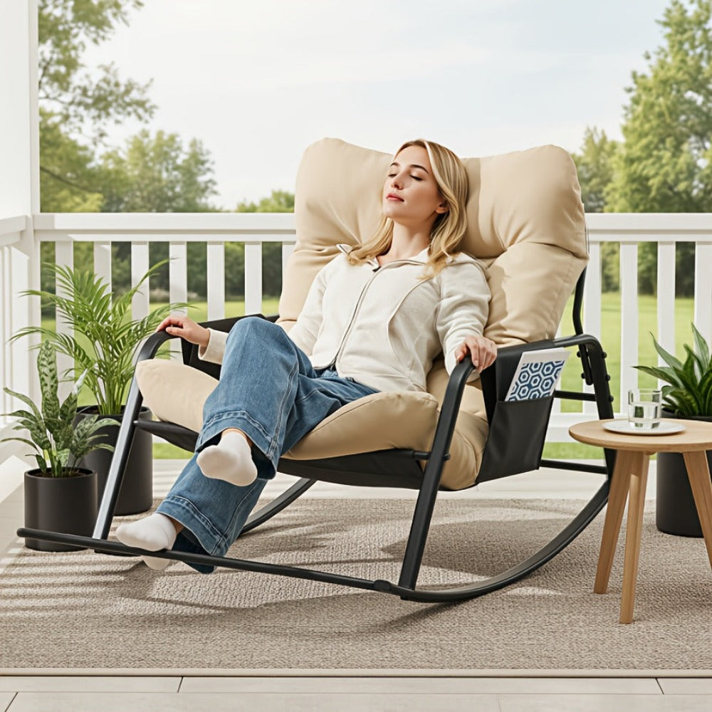 Extra-Large Outdoor Rocking Chair with Multiple Color Options for Patio detail image - detail view 4