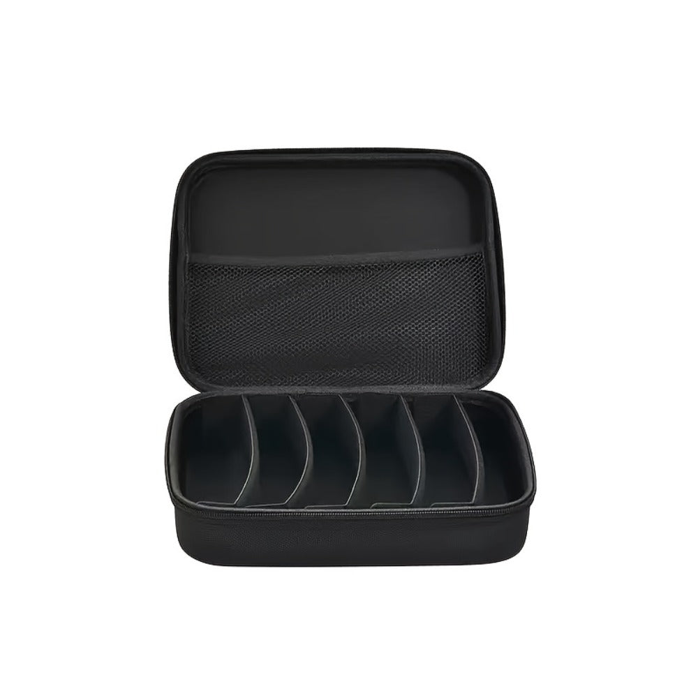 Eyewear Accessories - Hard Shell Eyeglasses Organizer Case - Adjustable 7-Slot Portable Storage - product detail view 3