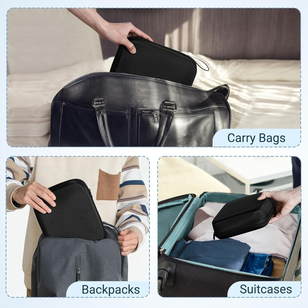 Eyewear Accessories - Hard Shell Eyeglasses Organizer Case - Adjustable 7-Slot Portable Storage - product detail view 9