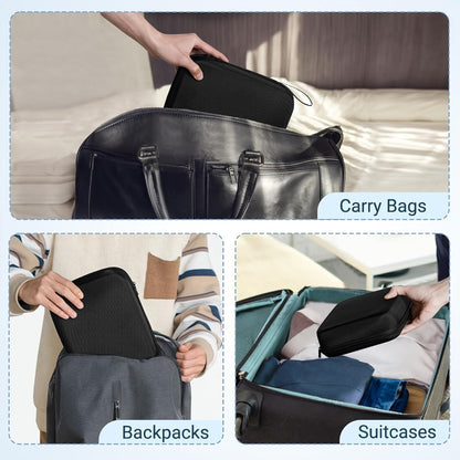 Eyewear Accessories - Hard Shell Eyeglasses Organizer Case - Adjustable 7-Slot Portable Storage - product detail view 9