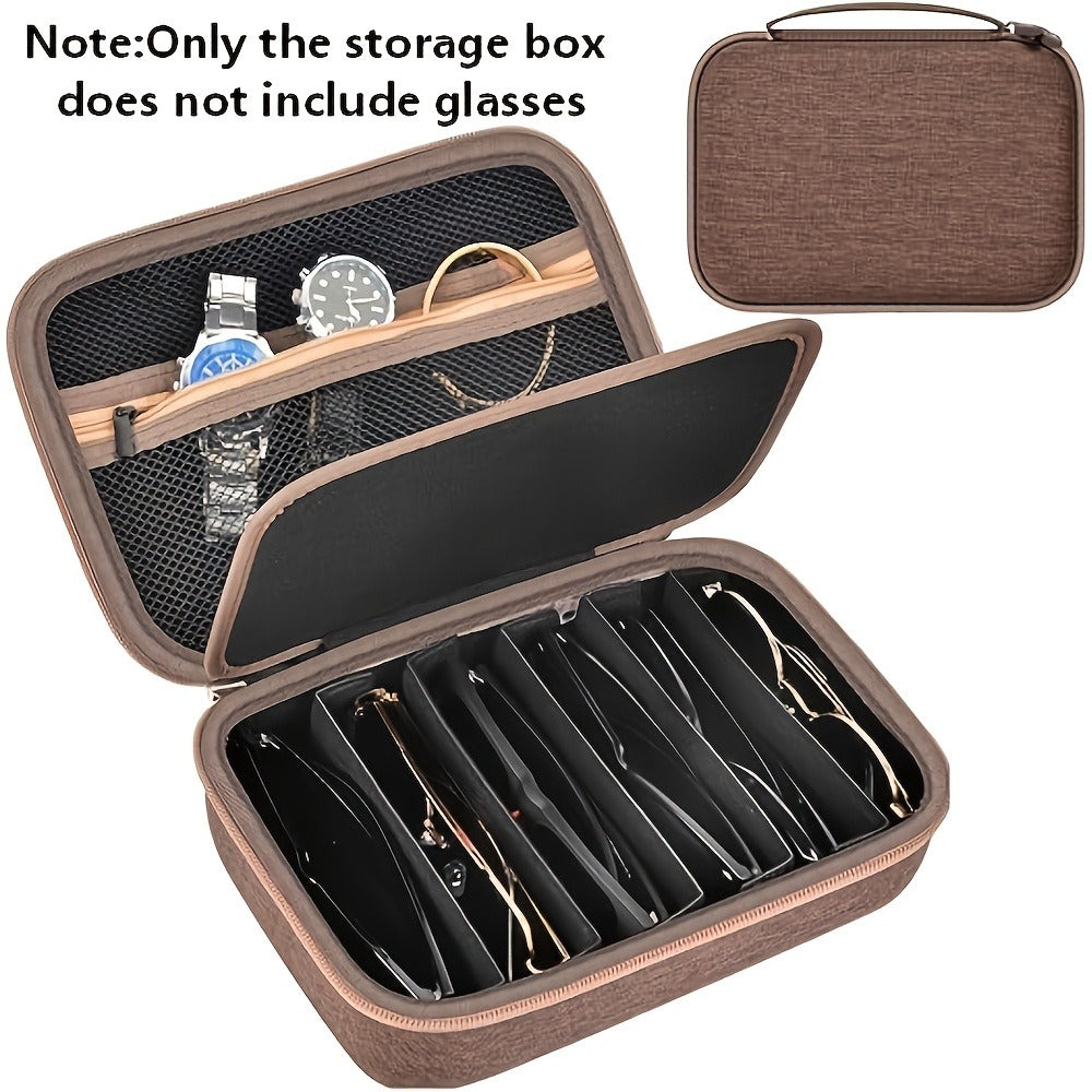 Eyewear Accessories - Sunglasses Organizer Case Travel Storage Bag Multi-Slot for Men Women - product detail view 22