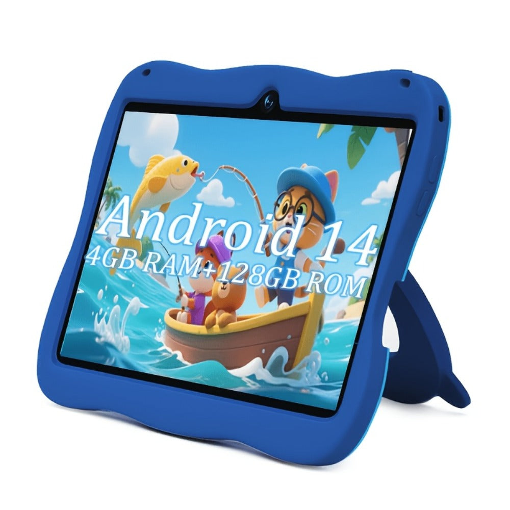 Kids Tablet 7 Inch with Android 14, 4GB RAM, 128GB Built-In Storage, WiFi 5 and Dual Cameras