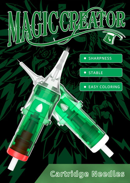 Tattoo Cartridge Needles with MAGICCREATOR Label, 20-Piece Box with 25 RL RS CM M1 Options