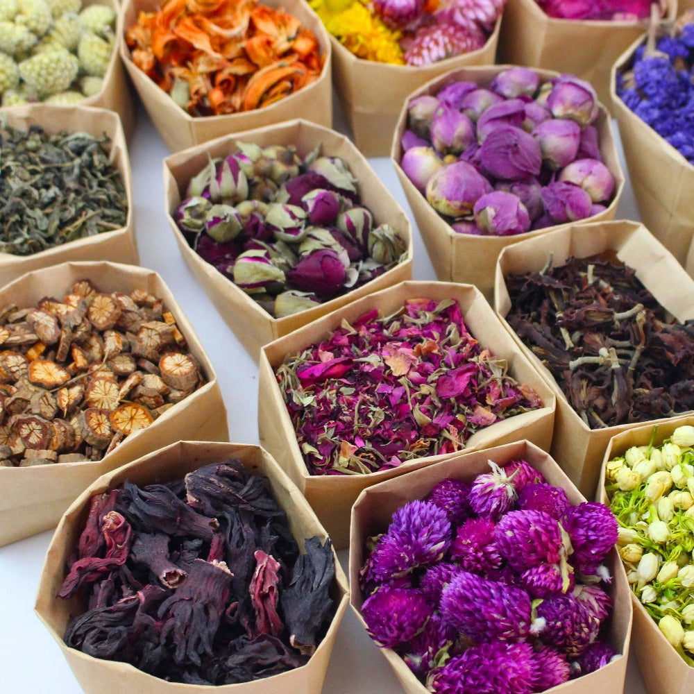 Dried Flowers Craft Set 24 Packs Natural Dried Botanicals for Resin Jewelry Making DIY Candle for Bath Time, Home Spa and Personal Care