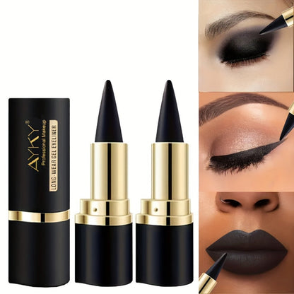 Cone-Tip Gel Eyeliner Stick Set in Brown, Black or Mixed Two- and Four-Piece Packs with Brushes
