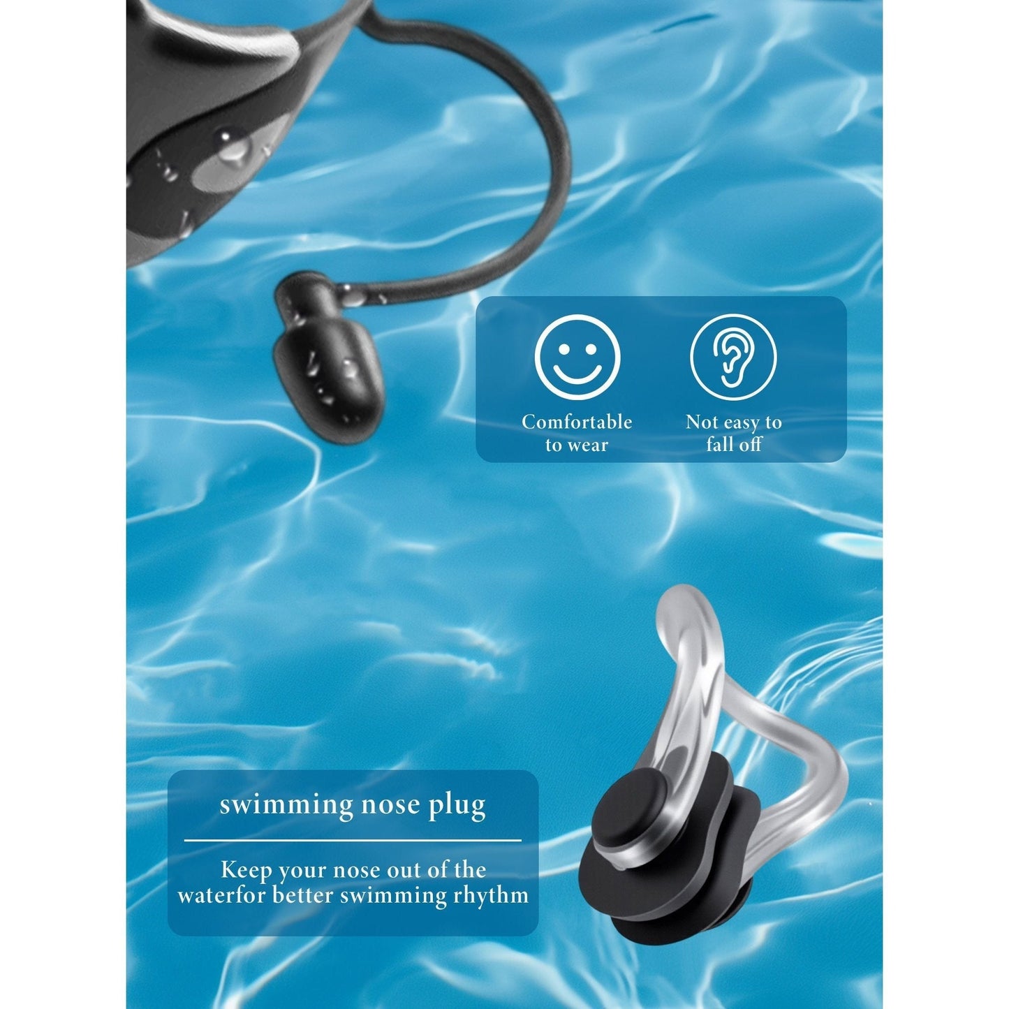 Two-Pack Mirrored Swim Goggles with Wide Lenses, Adjustable Straps, Earplugs, Nose Clip and Storage Case