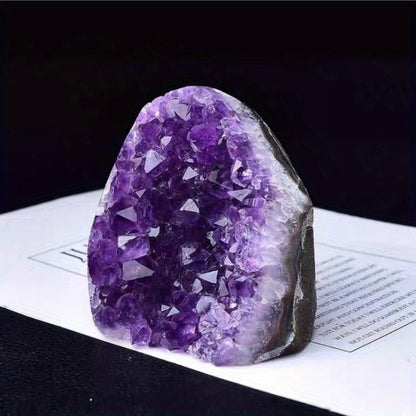 Amethyst Crystal Cave Cluster Natural Uruguayan Polished Edges Geode Home Office Decor Meditation Healing Crystal Birthday Holiday Hanukkah