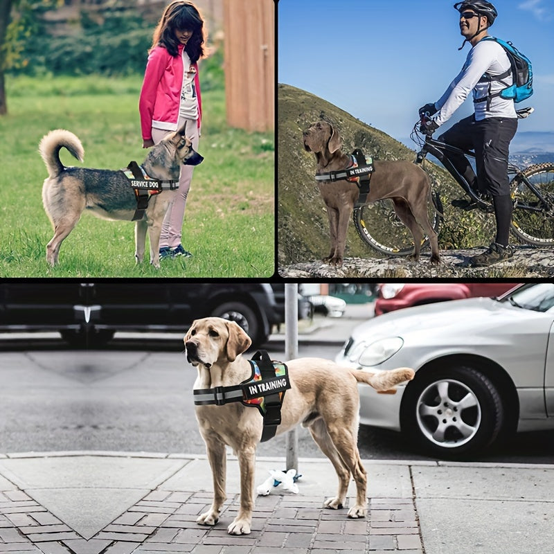 Emotional Support Dog Harness No-Pull Reflective Vest with Handle – Adjustable No-Choke ESA Pet Harness for Easy Walking & Training