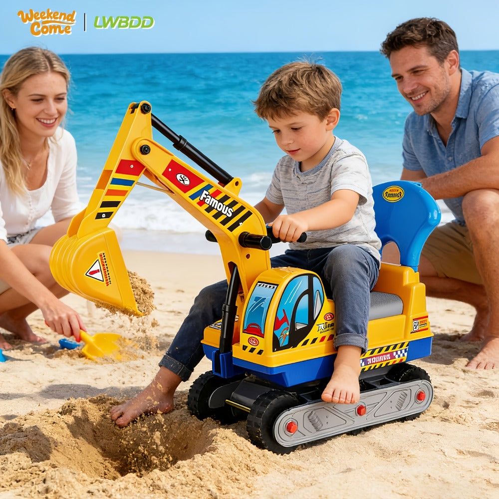 Ride-On Excavator Toy for Kids with Manual Digging Arm with the Listed Color, Size or Set Options for Everyday Use