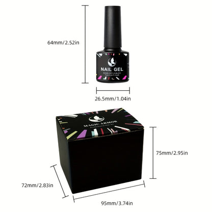 Gel Nail Polish 8-Color Rhapsody Pastel Set with Soft Muted Tones for All-Season UV/LED Soak-Off Nail Art