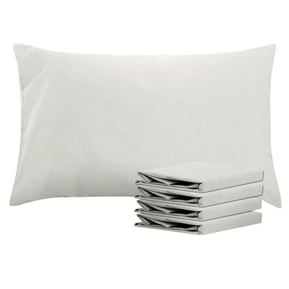 Pillowcases 4 Pack Queen 20x30 – Brushed Microfiber Soft Wrinkle-Free Fade-Resistant Envelope Closure Solid Color 32 Colors