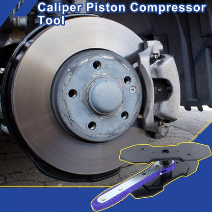 Brake Caliper Compression Tool Set – Quad Disc Piston Ratchet Press with 4 Spreader Plates, Car Brake Pad Retractor Compressor for Brake