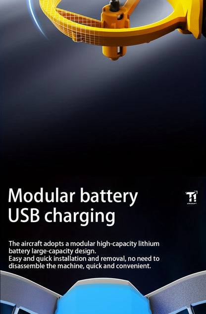 Mini 4K FPV Drone 180° Rotating Dual Camera Optical Flow Positioning Dual Batteries 360° Flip One-Key Takeoff Anti-Shake