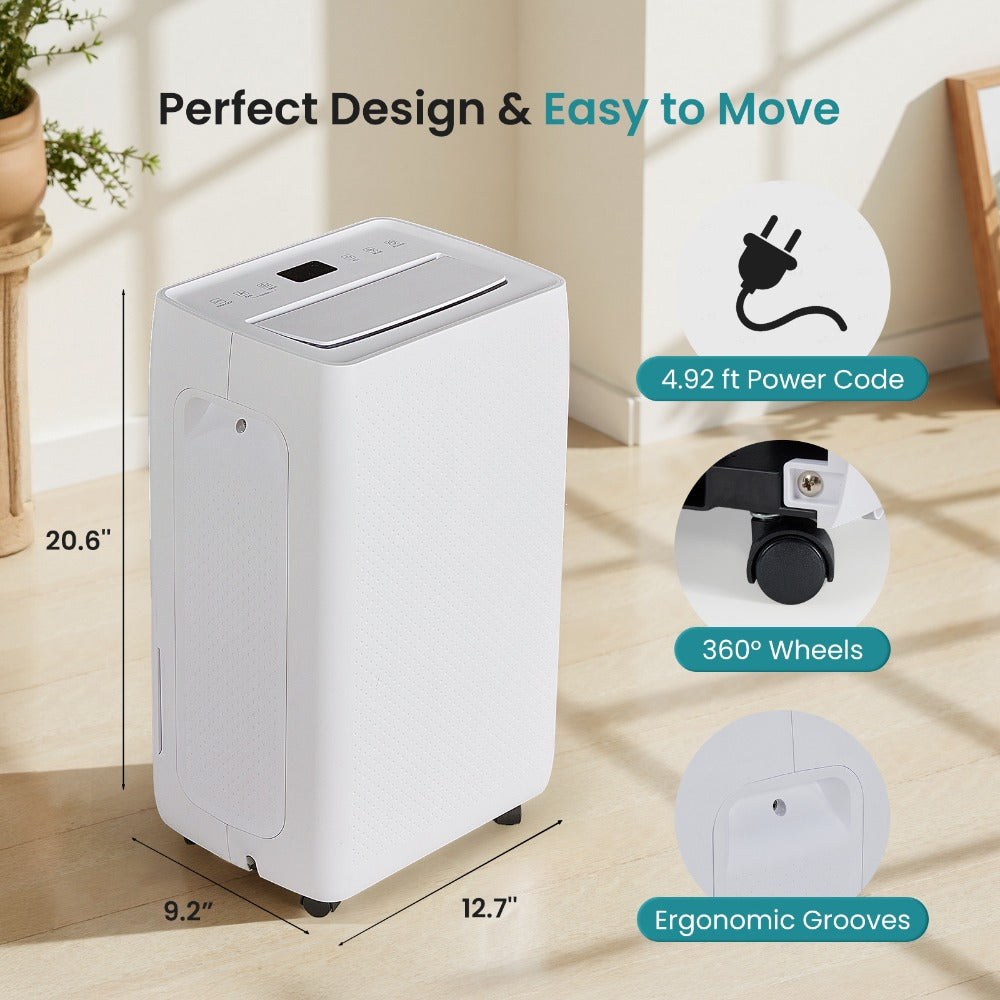 Dehumidifier for Basement 50 Pint 5500 Sq Ft with Drain Hose, Portable Home Dehumidifier for Large Room Bedroom Bathroom