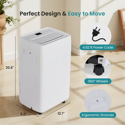 Dehumidifier for Basement 50 Pint 5500 Sq Ft with Drain Hose, Portable Home Dehumidifier for Large Room Bedroom Bathroom