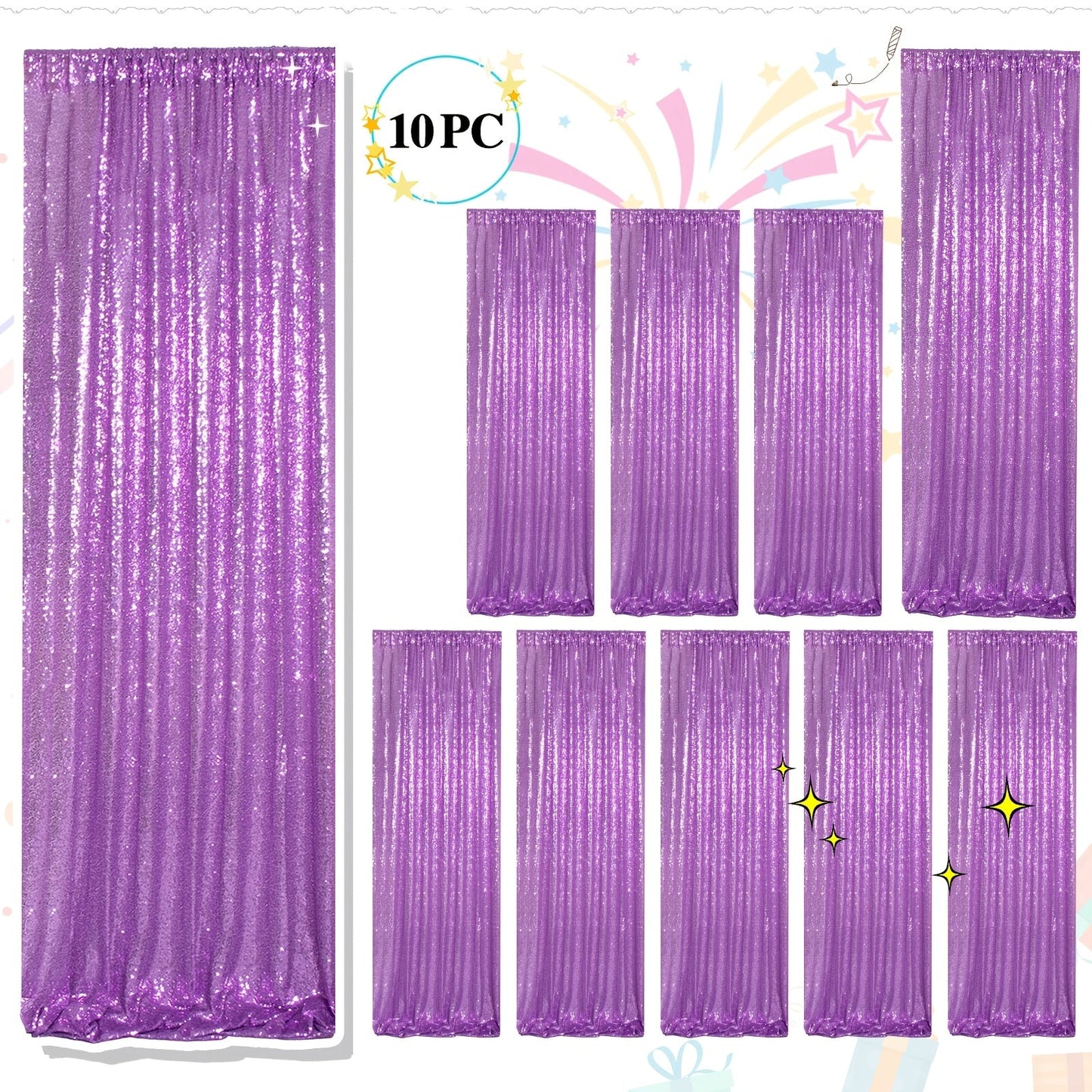 Sequin Backdrop Curtains 2FTx8FT Glitter Photography Background Panels for Party Wedding Birthday for an Everyday Personal Care Routine