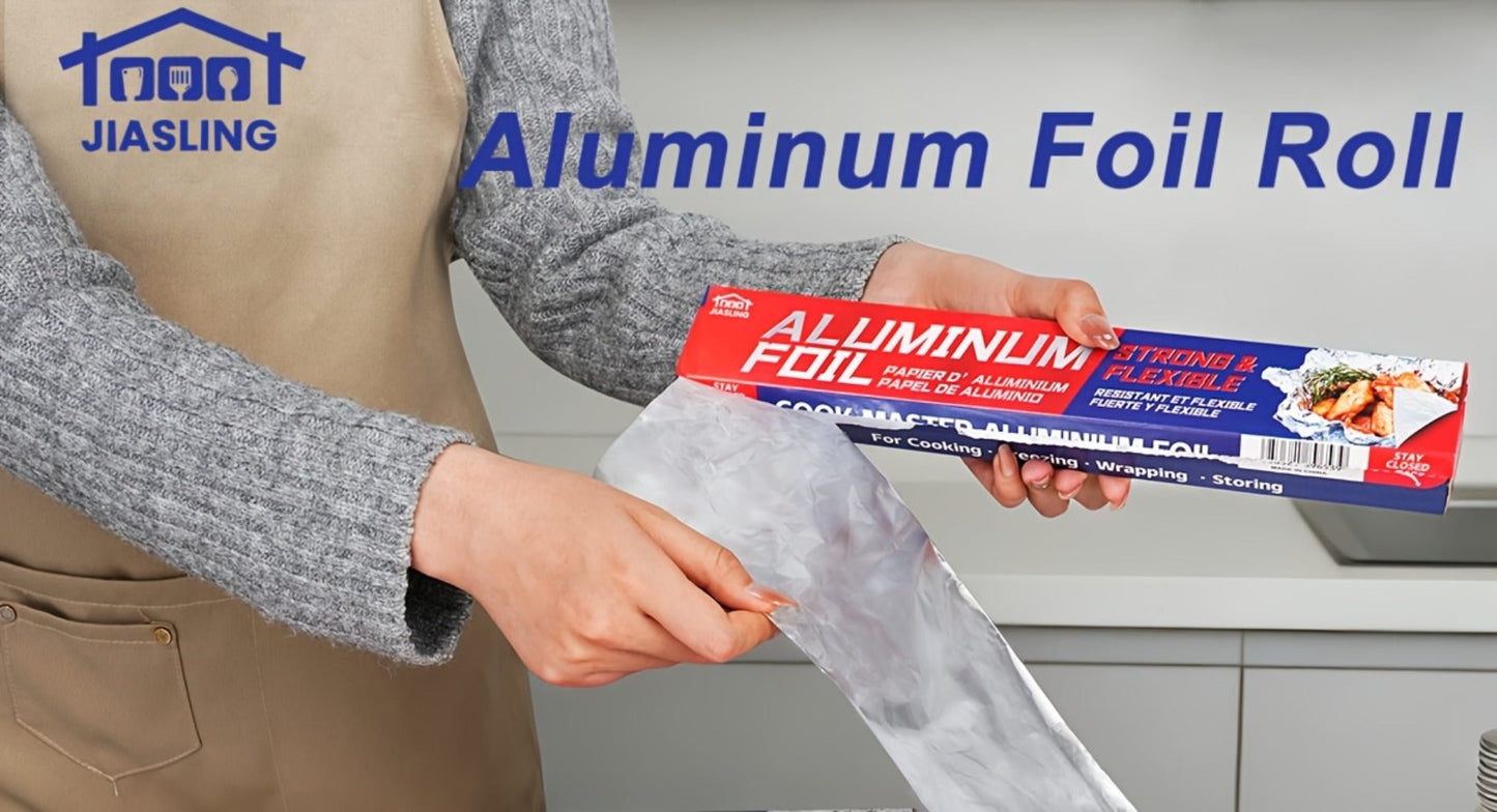 Aluminum Foil Roll 12 Inch Wide 30 Sq Ft for Restaurant Food Packaging Grilling Cooking for Grilling, Camping and Outdoor Meals