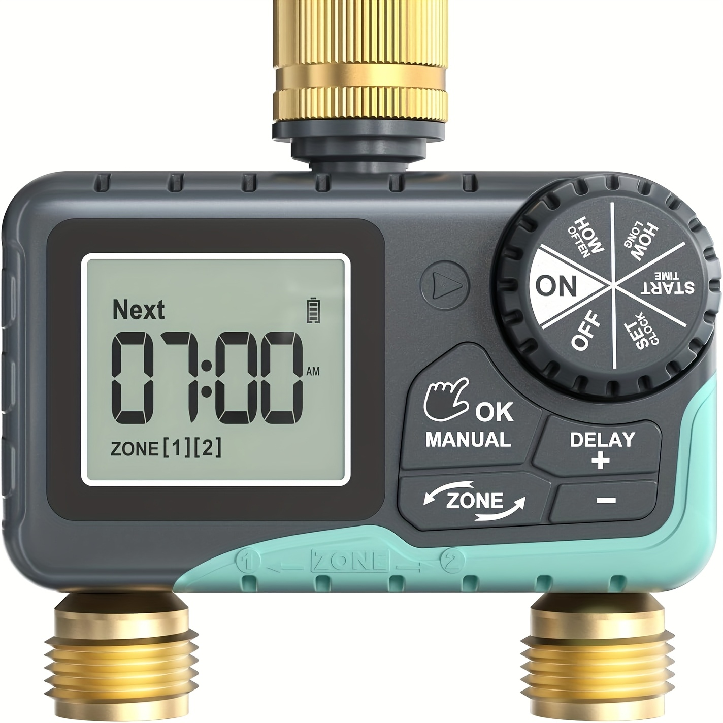 2-Zone Sprinkler Timer Programmable Faucet Irrigation Controller for Lawn & Yard, for Garden, Lawn and Yard Watering