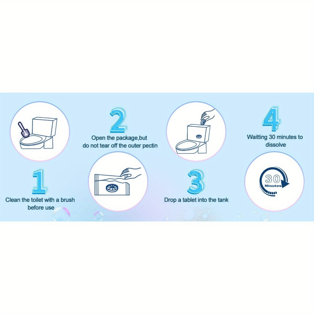 Pink or Blue Mesh-Wrapped Toilet Bowl Cleaner Tablets in 20-, 36- or 60-Piece Checkout Pack Options