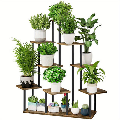 Plant Stand Indoor Multi Tier Corner Metal Flower Stand Tall Plant Shelf for Living Room Bedroom Patio for Garden, Patio and Yard Use