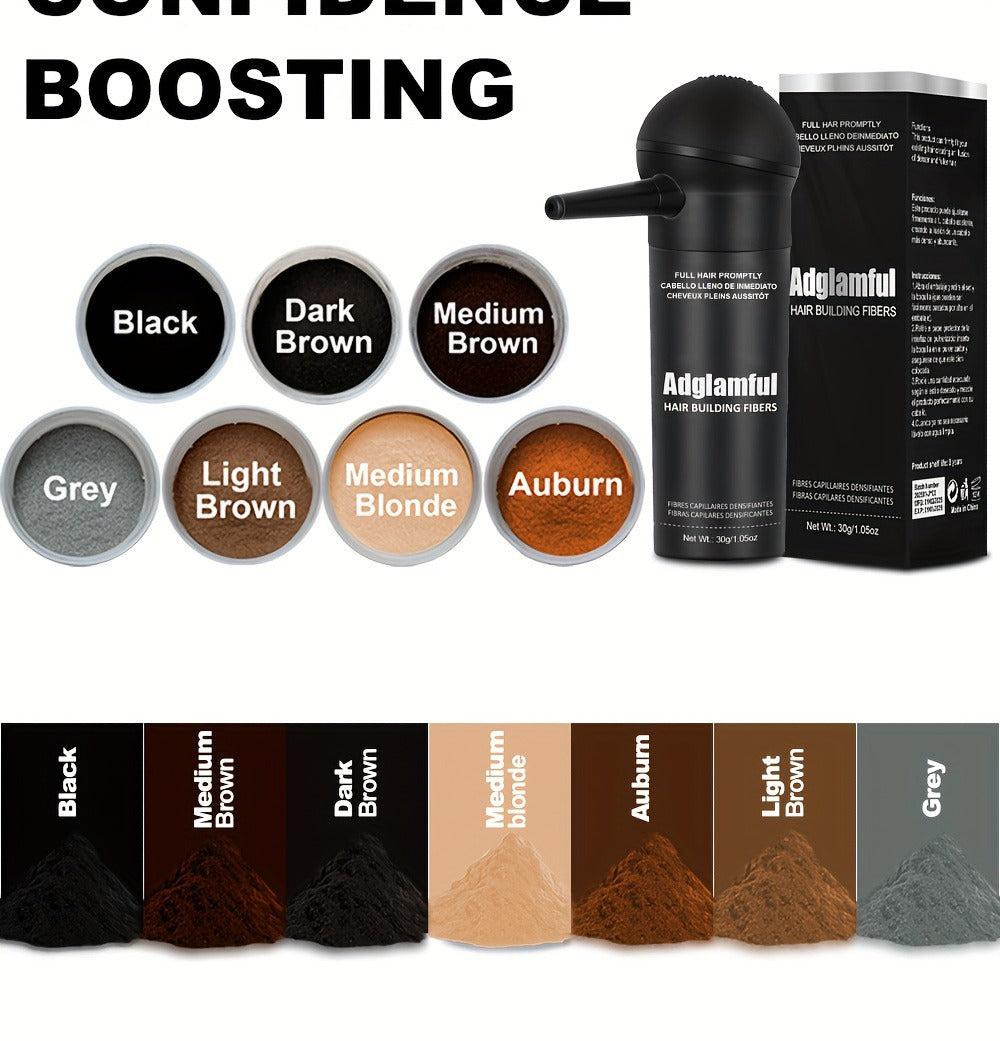 Hair Volumizing Fibers 2-in-1 Kit 30g x 2pcs - Instant Volume for Thinning & Sparse Hair, Fills Part Lines & Hairlines