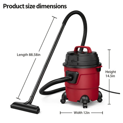 Wet Dry Vacuum Cleaner High-Power Bucket Type 5.28 to 6.6 Gallon Super Suction for Car and Home Dual-Use Cartridge Filter 40dB Quiet Motor