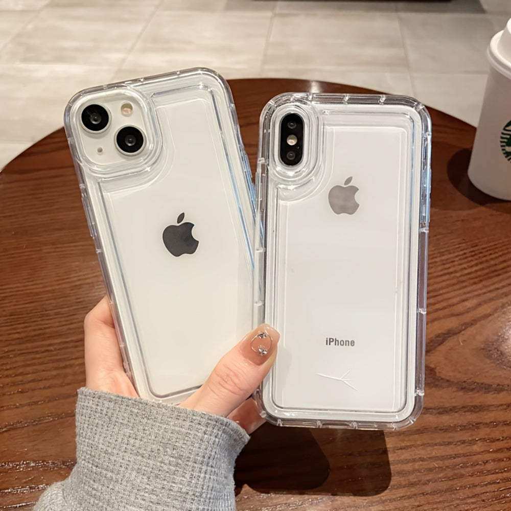5-Pack Clear Shockproof iPhone Case Bundle Transparent Anti-Drop TPU Cover for iPhone 16 15 14 13 12 11 X XS Pro Max Plus