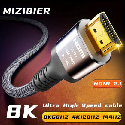 HDMI 2.1 Cable 8K 48Gbps Ultra High Speed Braided Nylon, 4K@120Hz, eARC, VRR, HDR10+, Dolby Vision