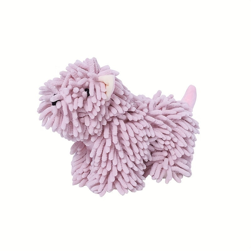 Cute Puppy Hand Towel Wall-Hanging Kitchen Bathroom Towel – Soft Absorbent Cartoon Dog Decorative Cloth 150g/㎡