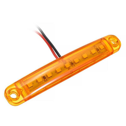 LED Side Marker Lights 20pcs, 12V 9-LED Clearance Indicator Lamp Bar for Truck Car Trailer, Waterproof Side Marker Light Kit in White Red
