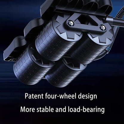 Ab Wheel Roller Automatic Rebound 8-Elbow Design, Core & Full Body Workout Abdominal Wheel with Phone Holder
