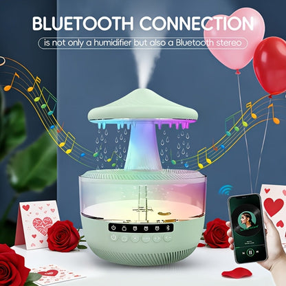 Aromatherapy Diffuser Humidifier Upgraded Colorful Raindrop Music Design 7-Color LED Night Light Large Capacity Quiet Operation for Bedroom