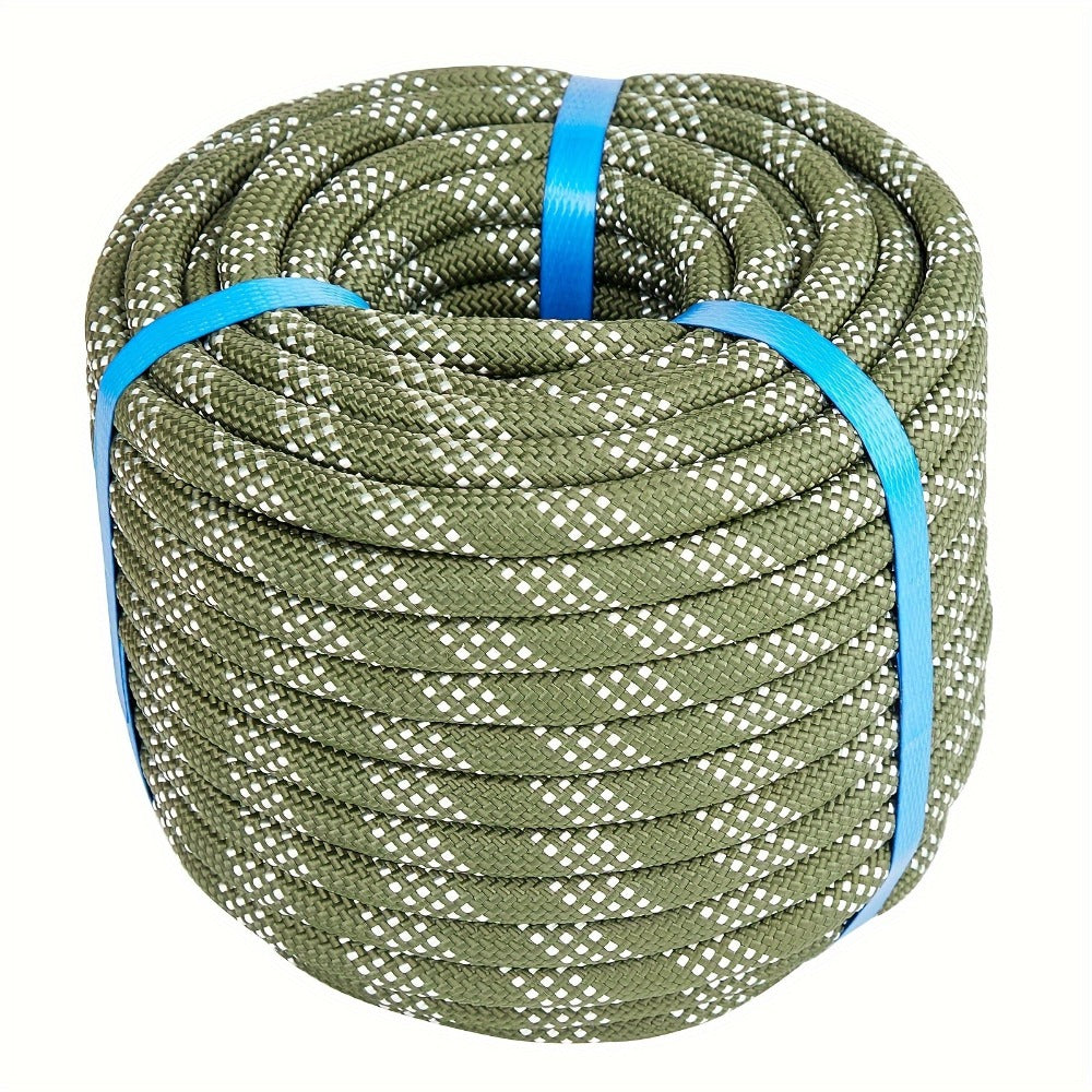 Double Braided Nylon Rope 1/2 Inch Polyester, 100ft 150ft 200ft Multi-Color for Anchoring Towing Cargo Sailing Dock Lines & Outdoor Use