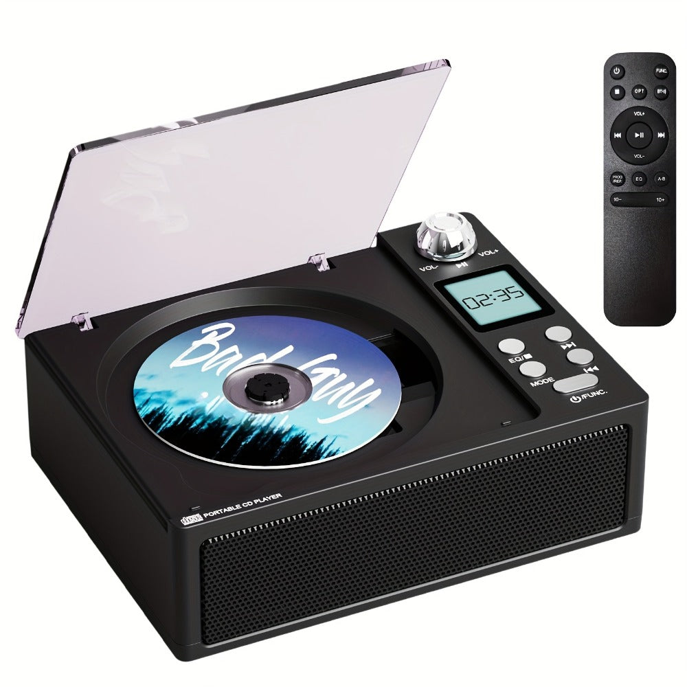CD Player with Bluetooth Stereo Speakers, FM Radio, USB Playback, AUX Input, LED Display, Remote Control