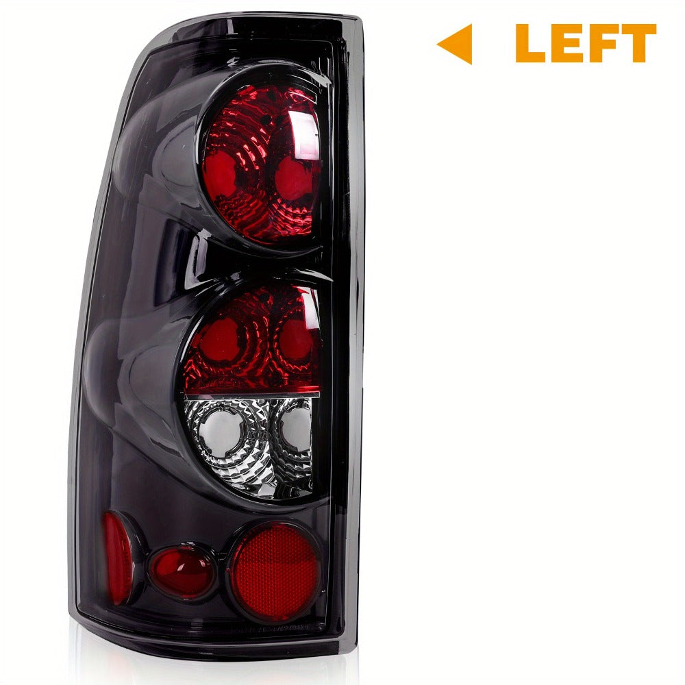 Tail Lights for Chevy Silverado 1500 2500 3500 1999-2006 & GMC Sierra 1999-2003 – Direct Replacement Pair | Black Housing | Smoked Gray