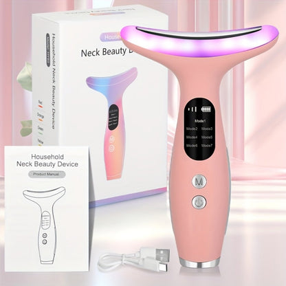 Face & Neck Massager Vibrating Rechargeable USB Device Adjustable Strength Eye Massage Beauty Tool for Women for Home or Salon Spa Use