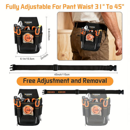 Tool Bag Heavy Duty 7-Pocket PVC Organizer for Mechanics & Electricians – Multi-Pocket Hand Tool Storage Bag