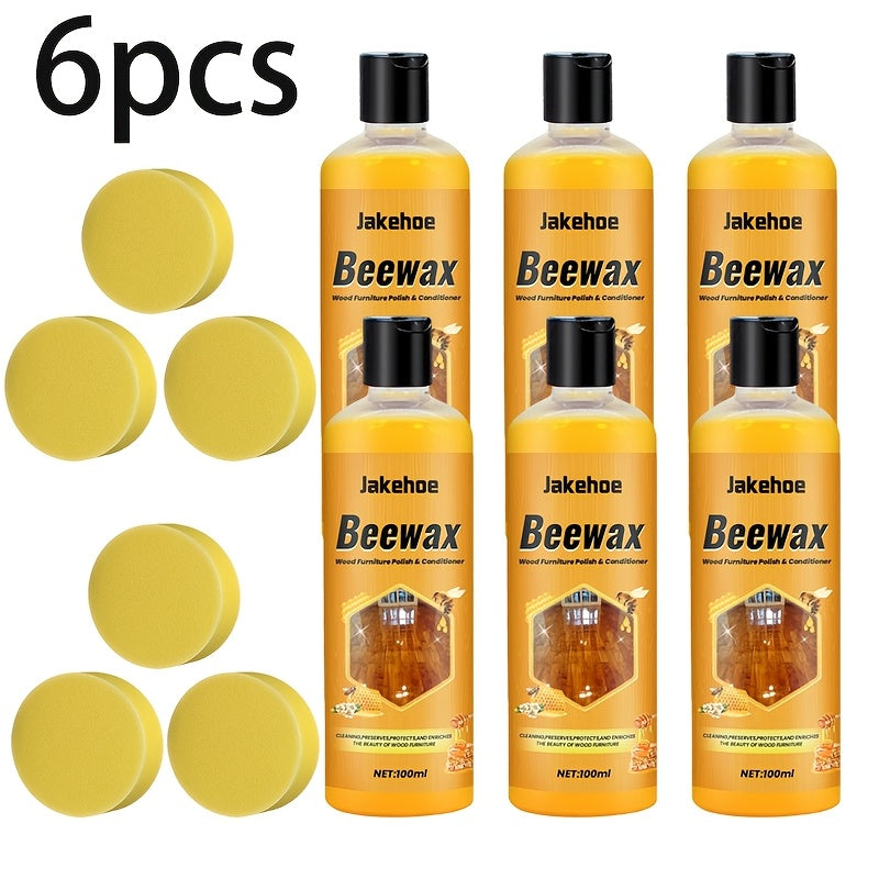 Beeswax Floor Cleaner & Polish – Natural Wood Floor Care Agent with Hydrogen Peroxide, Dust Prevention & Bright Polishing for Hardwood