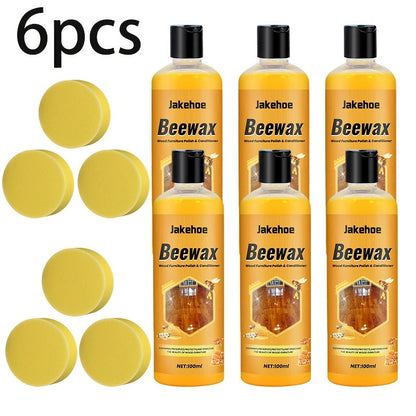Beeswax Floor Cleaner & Polish – Natural Wood Floor Care Agent with Hydrogen Peroxide, Dust Prevention & Bright Polishing for Hardwood